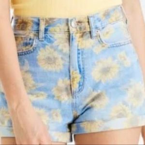 lightly worn american eagle outfitters sunflower jean shorts